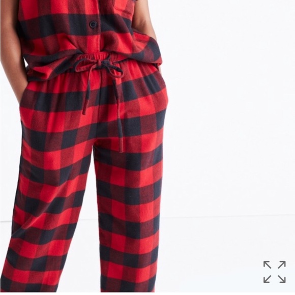 Madewell Buffalo Check flannel Pajama set - Picture 3 of 11